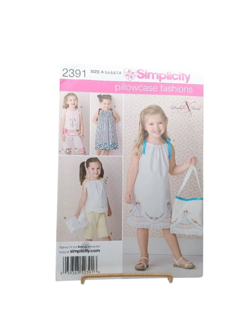 UNCUT Simplicity 2391 Childs Pillowcase Dress Pants & Bag Sewing Pattern Sizes 3